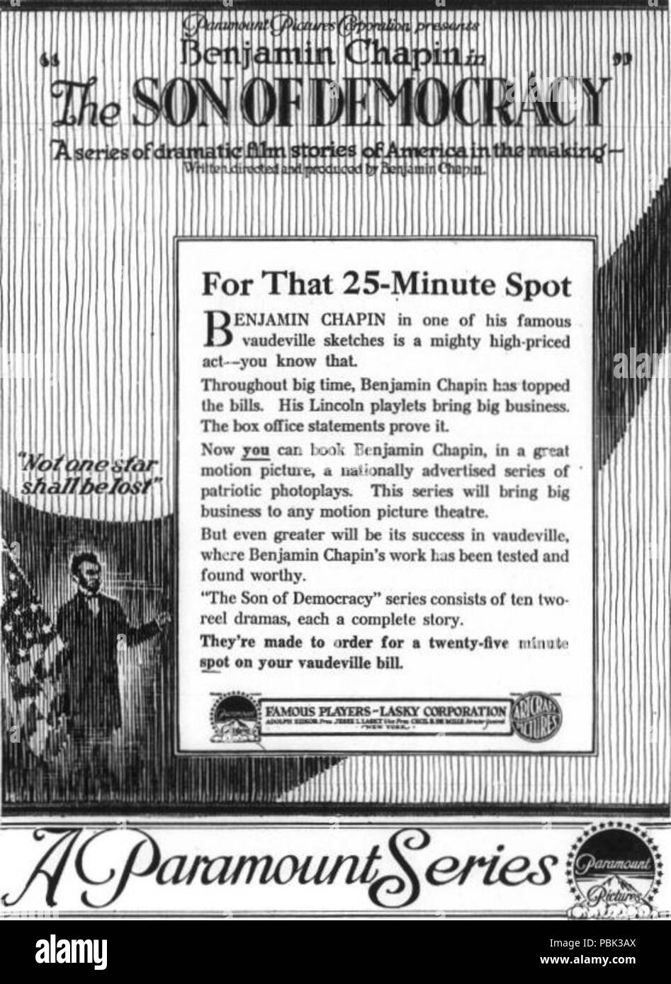 1701 Il figlio della Democrazia (1918) - 1 Foto Stock