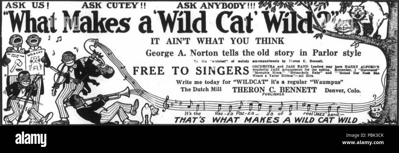 1845 Che cosa rende un gatto selvatico selvatico - Agosto 1918 varietà Foto Stock