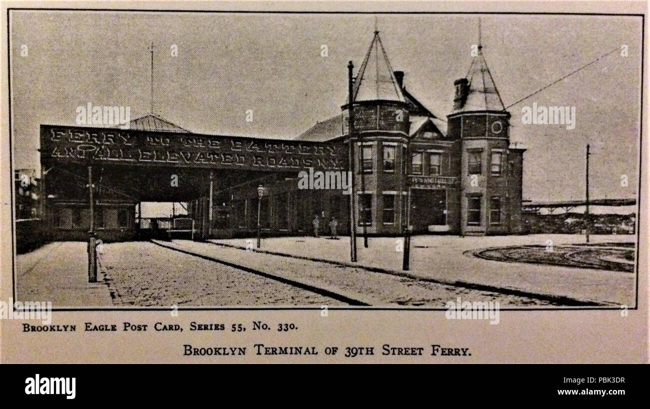 . Inglese: John Wolfe Ambrogio Brooklyn Terminal a 39th Street Ferry . circa 1895 841 John Wolfe Ambrogio Brooklyn Terminal a 39th Street Ferry Foto Stock