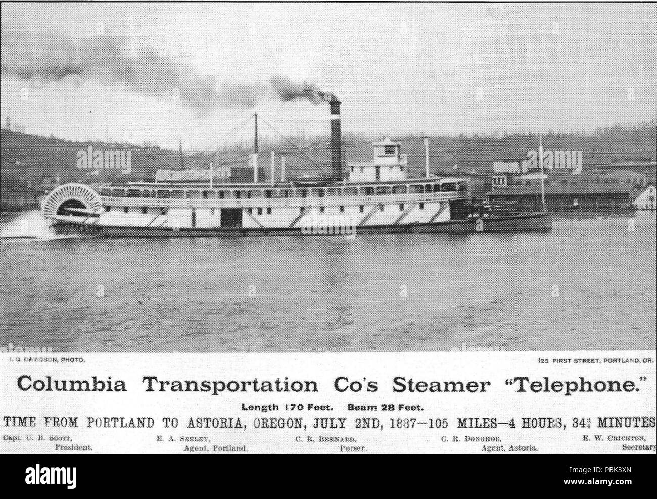 1602 Telefono (vaporetto) circa 1887 Foto Stock