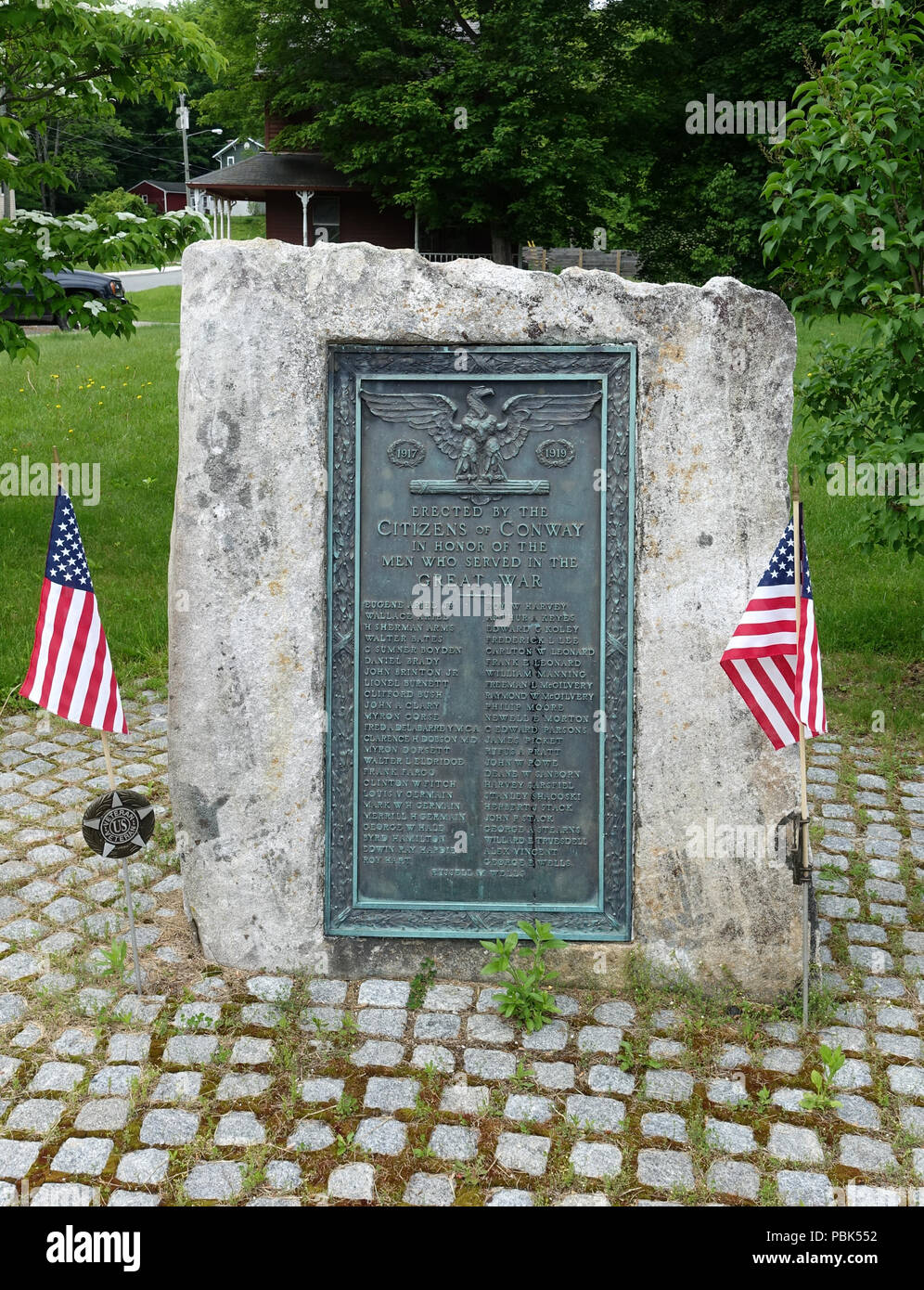 1870 la guerra mondiale I Memorial - Conway, Massachusetts - DSC06418 Foto Stock