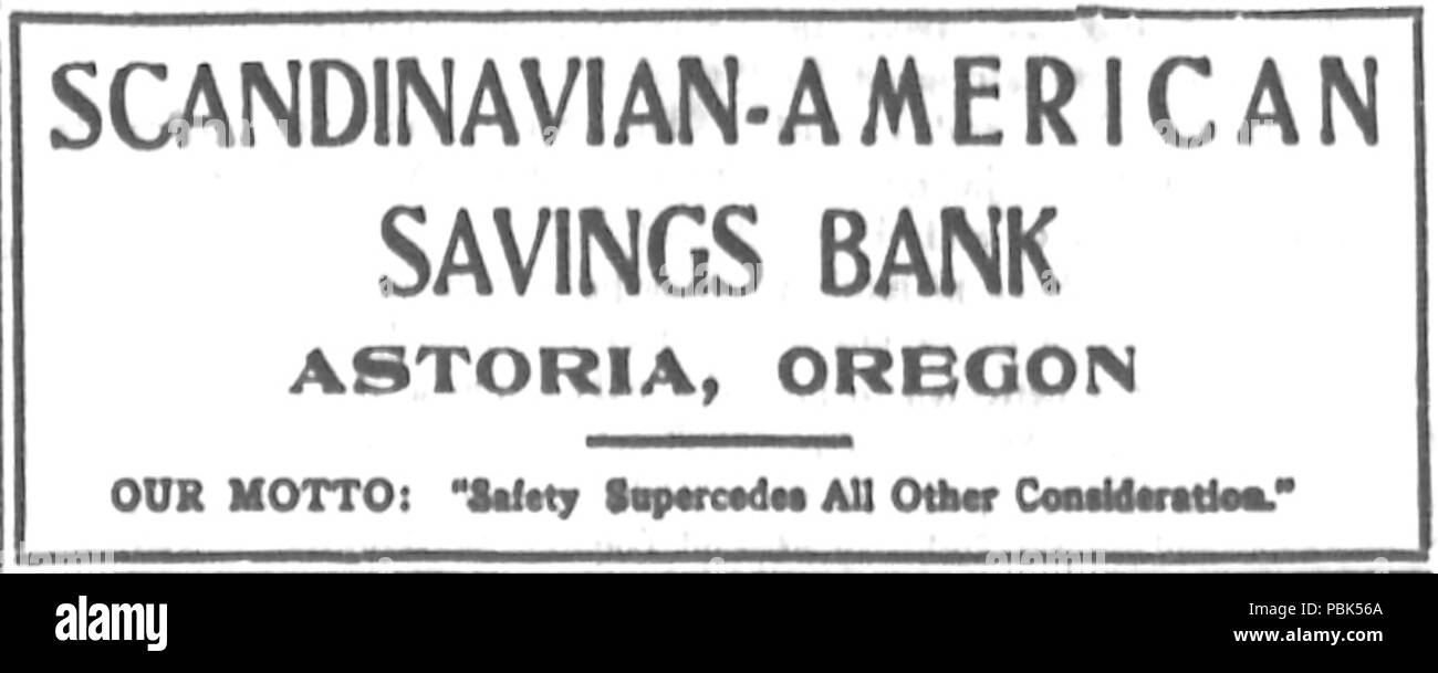 1293 Risparmi Scandinavian-American annuncio 24 Feb 1909 Foto Stock