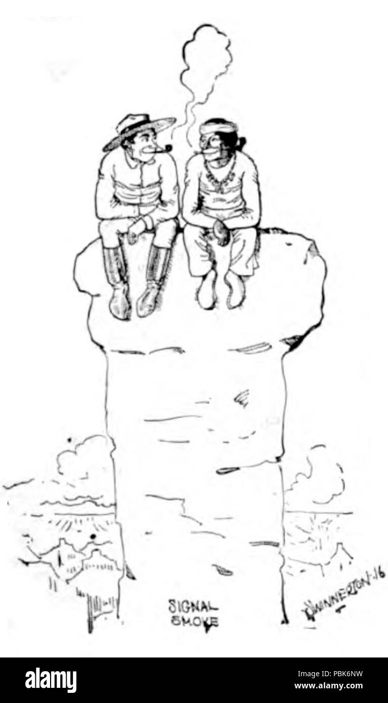 833 Jimmie Swinnerton (Self-portrait, fumatori con un Arizona nativi) Foto Stock