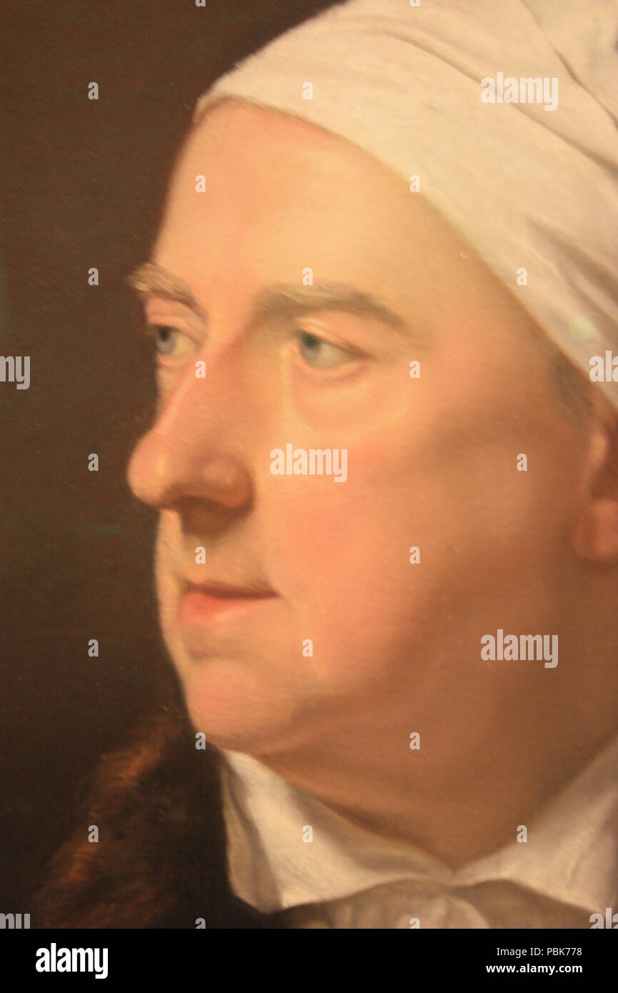 1172 pastello ritratto di Gavin Hamilton (dettaglio) da Archibald Skirving, 1788 Foto Stock
