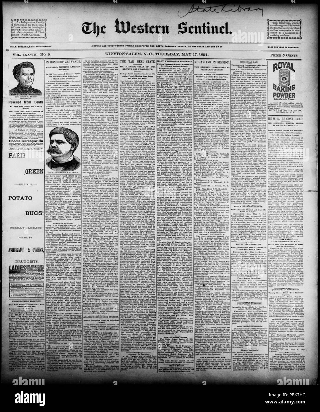 1307 Sentinel Vance Foto Stock