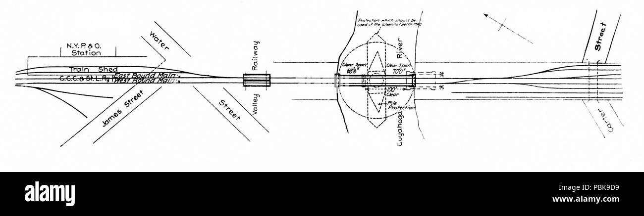 1093 Nuovo e vecchio CCC e StL ponte ferroviario n. 9 Foto Stock