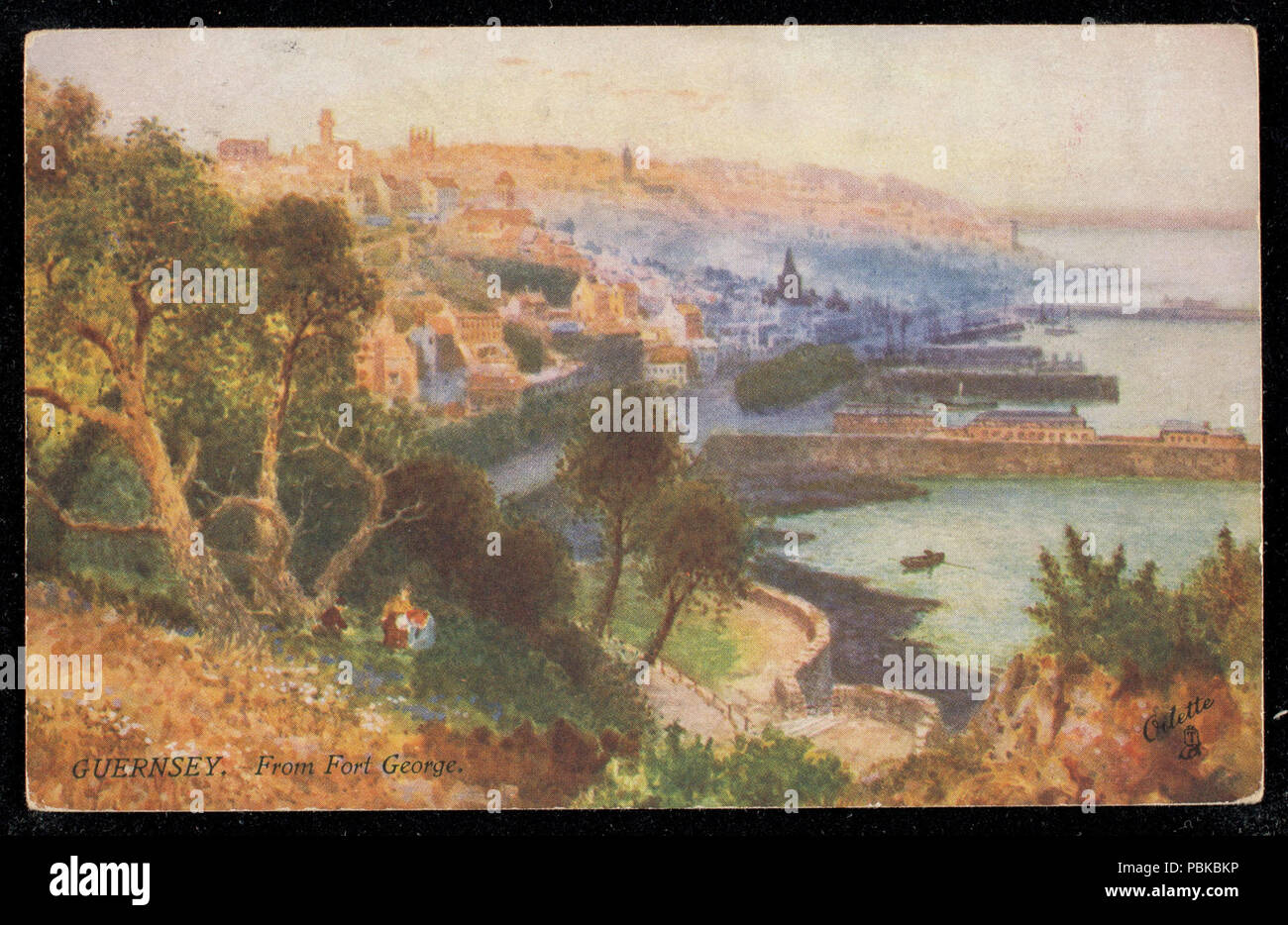 734 Guernsey. Da Fort George. (Bni 441675) Foto Stock