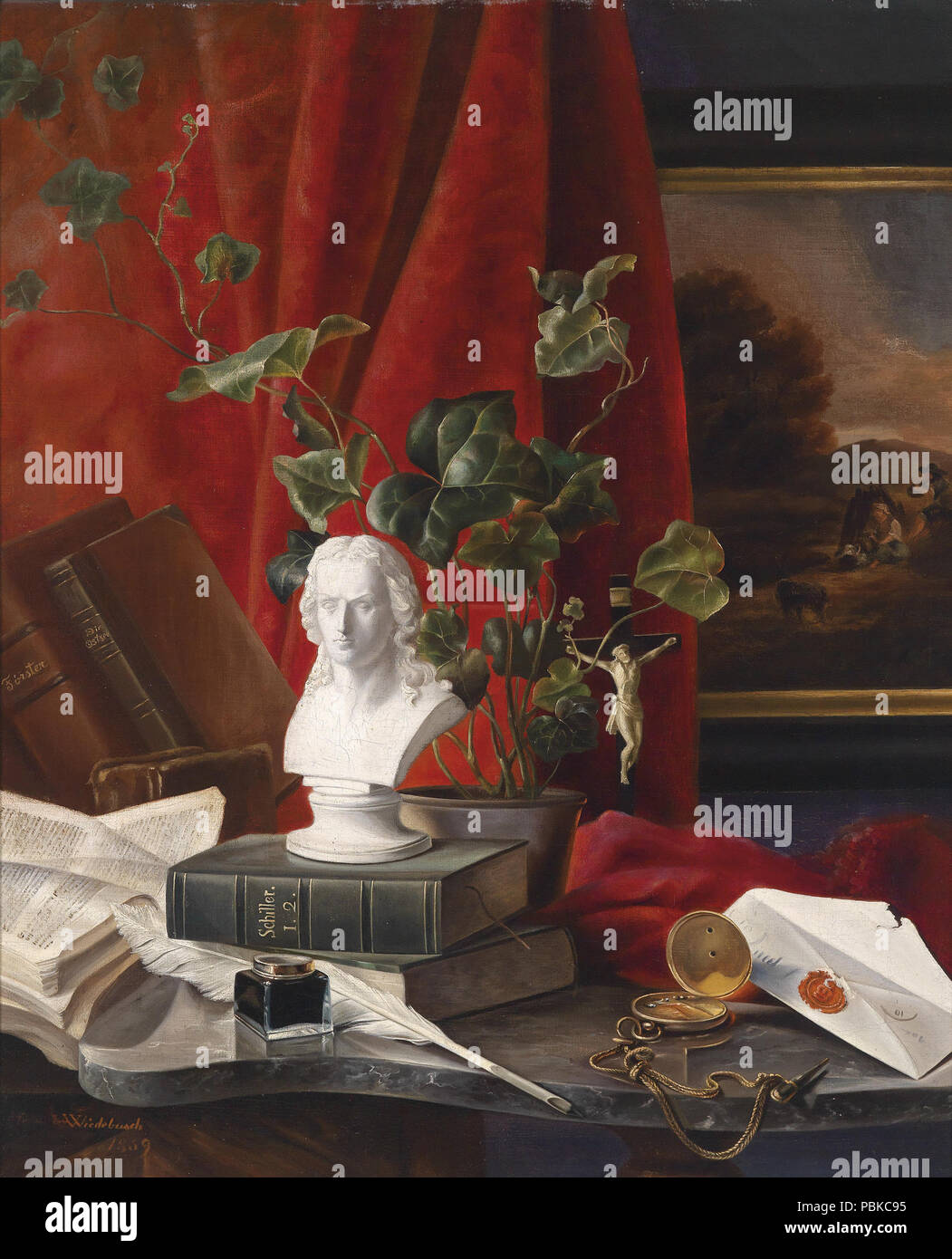 737 H Wiedebusch Hommage un Friedrich Schiller 1886 Foto Stock