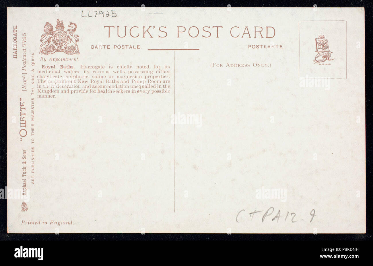 744 Harrogate. Royal Terme. (Bni 441898) Foto Stock