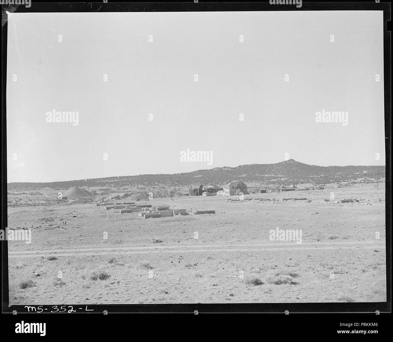 Di carbone abbandonate comunità mineraria nei pressi di Toltec, Colorado. Le case sono state spostate nella vicina città. Huerfano County, Colorado. - Foto Stock