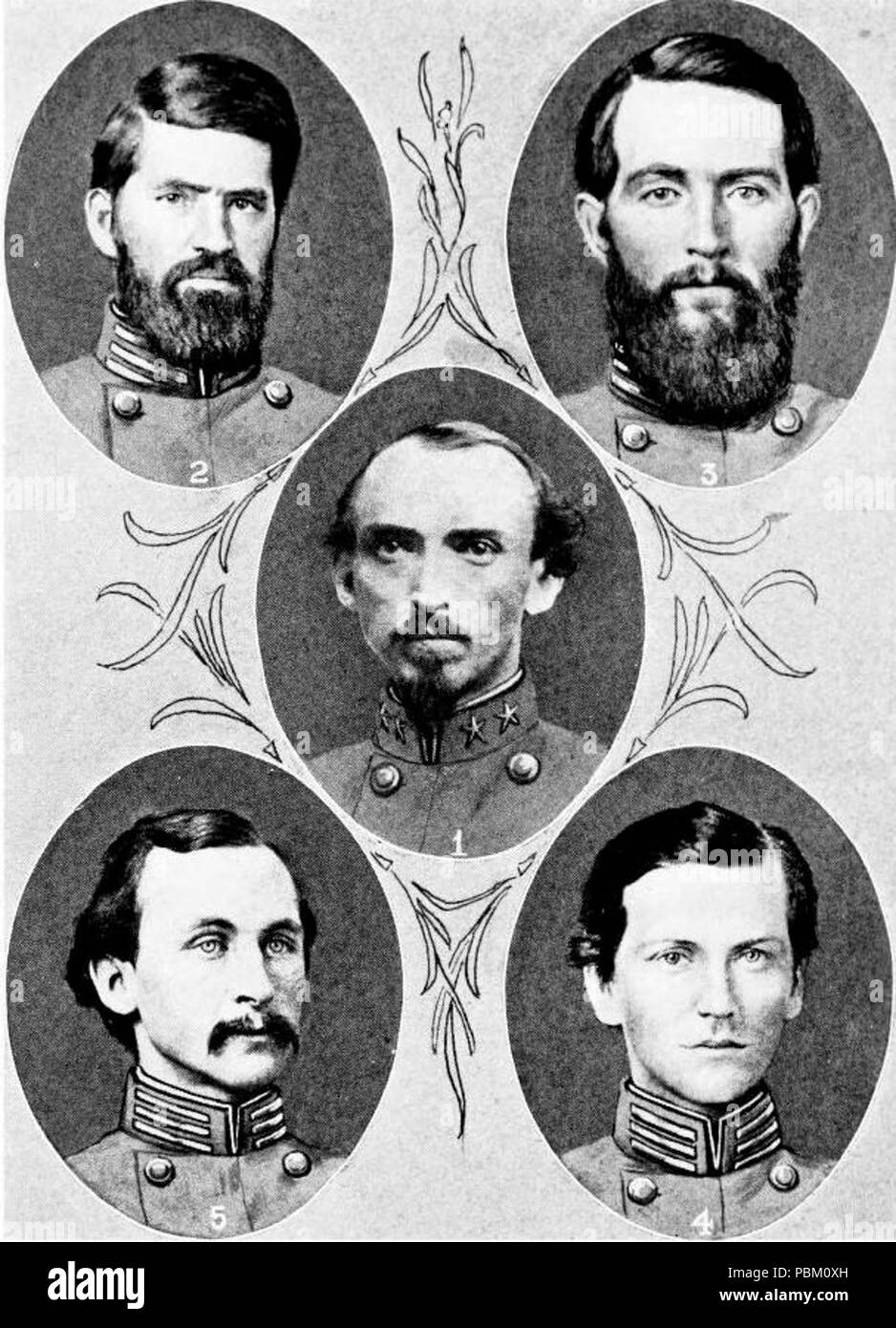 762 storie dei vari reggimenti e battaglioni dal North Carolina, nella grande guerra 1861-'65 (1901) 44th NC ufficiali Foto Stock