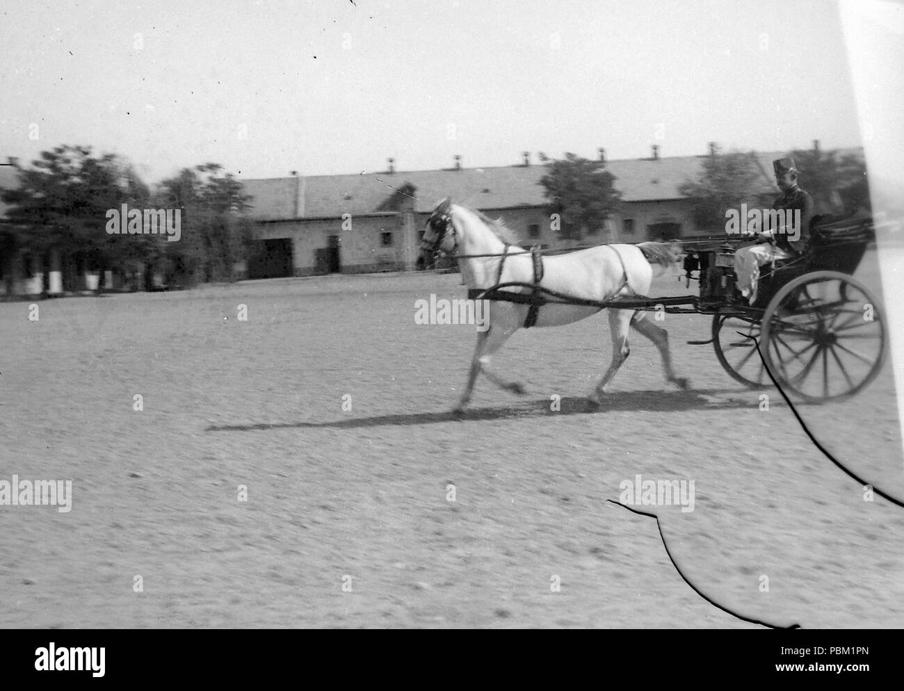 769 cavallo, pullman, uomo, uniforme, cantiere Fortepan 5796 Foto Stock