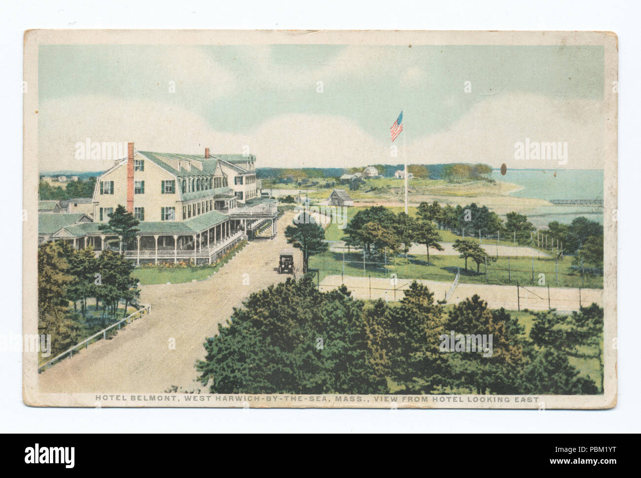 770 Hotel Belmont, West Harwich-per-il-Mare, Massachusetts, vista dall'hotel guardando ad Est (NYPL b12647398-79426) Foto Stock