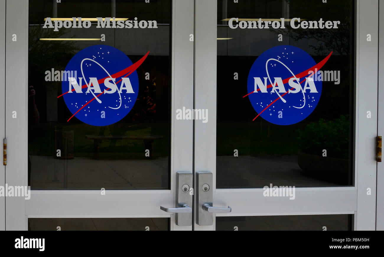 La NASA missione Apollo ingresso di controllo Foto Stock