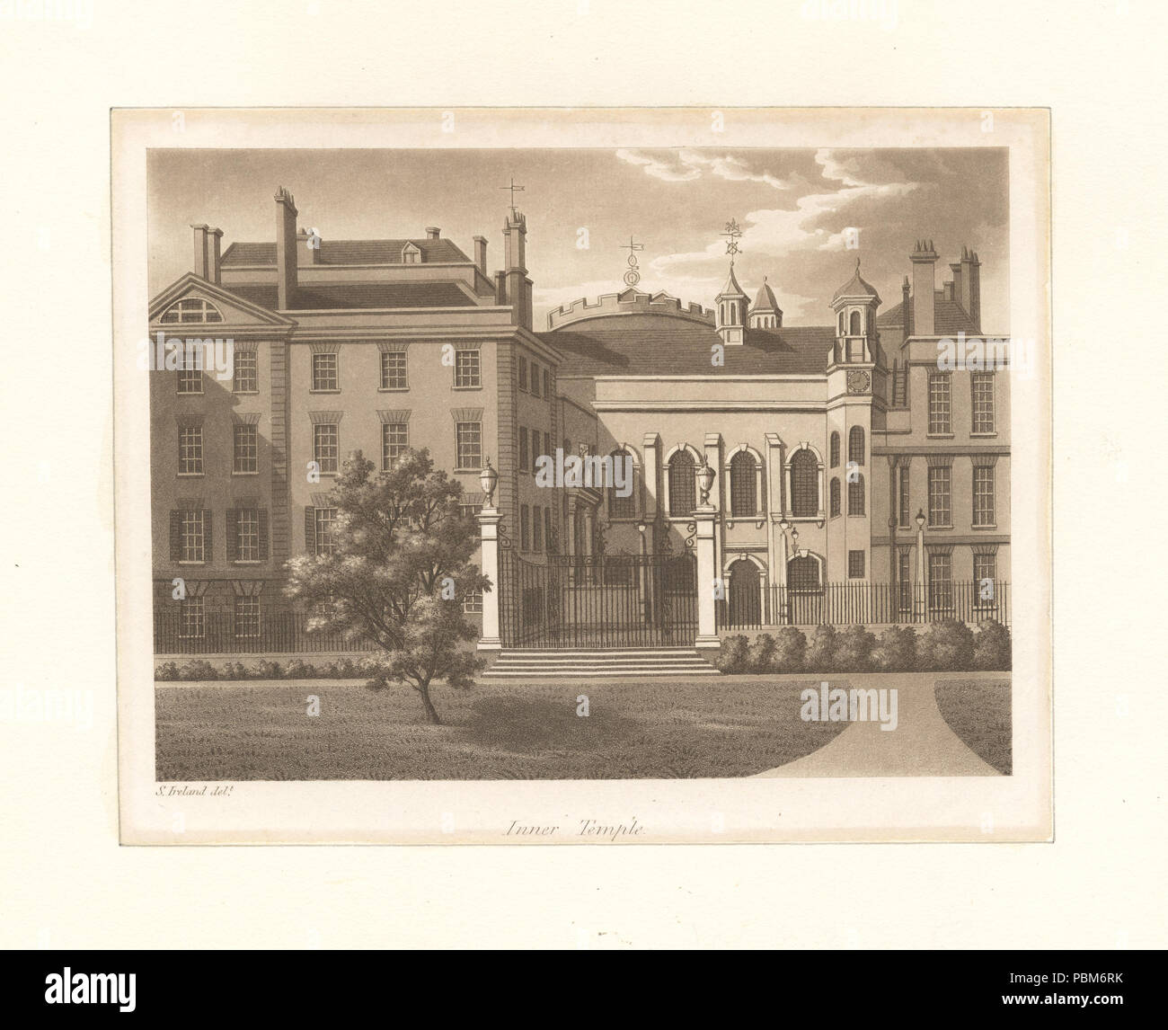 804 tempio interno (NYPL b13075513-423055) Foto Stock