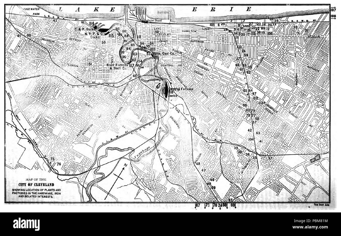 812 industria del ferro in Cleveland Foto Stock