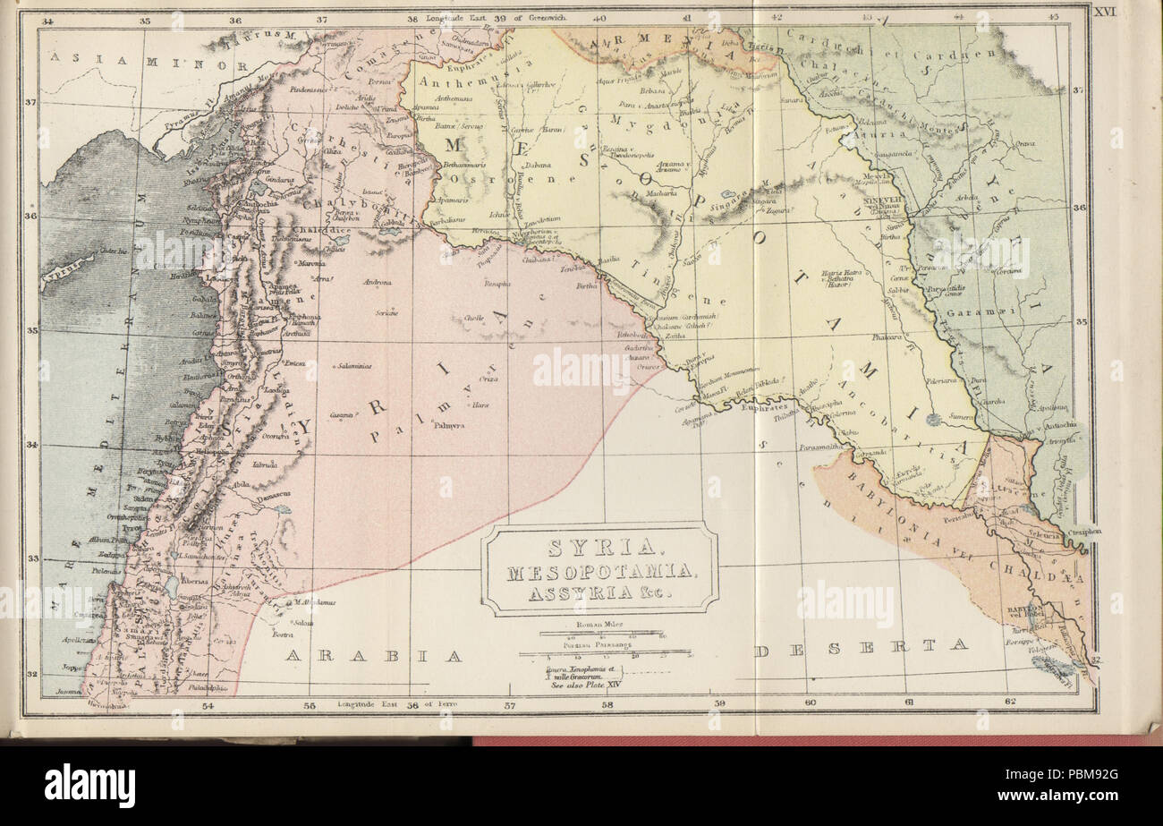 818 J-m-DENT-e-figli atlas-di-antica-e-classico-geografia 1912 siria-mesopotamia-assiro-etc-nord-medio-oriente 3296 2114 600 Foto Stock