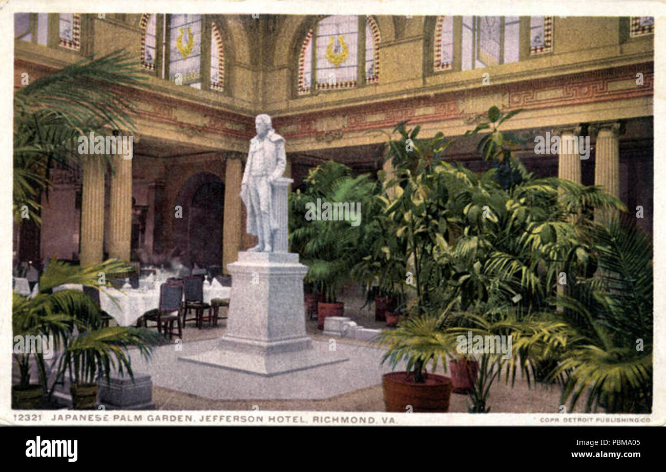 827 Giapponese Palm Garden. Jefferson Hotel. (Bni 1212) Foto Stock
