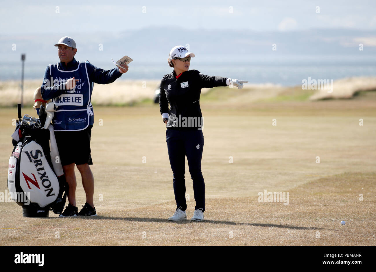 Il 15° giorno del terzo giorno dell'Aberdeen Standard Investments Ladies Scottish Open 2018 presso il Gullane Golf Club. STAMPA ASSOCIAZIONE Foto, Foto data: Sabato 28 luglio 2018. Il credito fotografico dovrebbe essere: Jane Barlow/PA Wire. Foto Stock