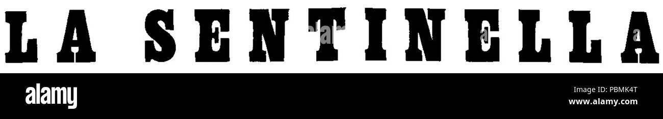 Testata de La Sentinella, numero del 21/01/1921 879 La Sentinella Bresciana testata 1921 Foto Stock