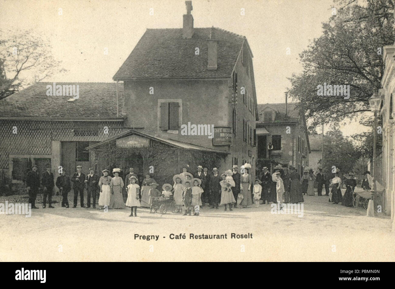 891 Le Hameau de Pregny autrefois (3) Foto Stock