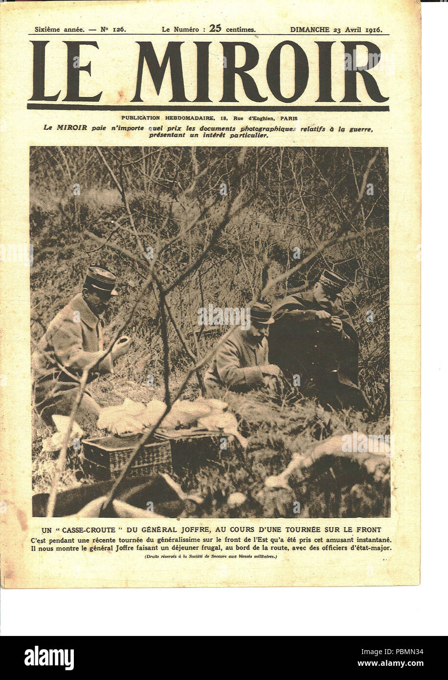 891 Le Miroir, n°126 (pag.1) Foto Stock