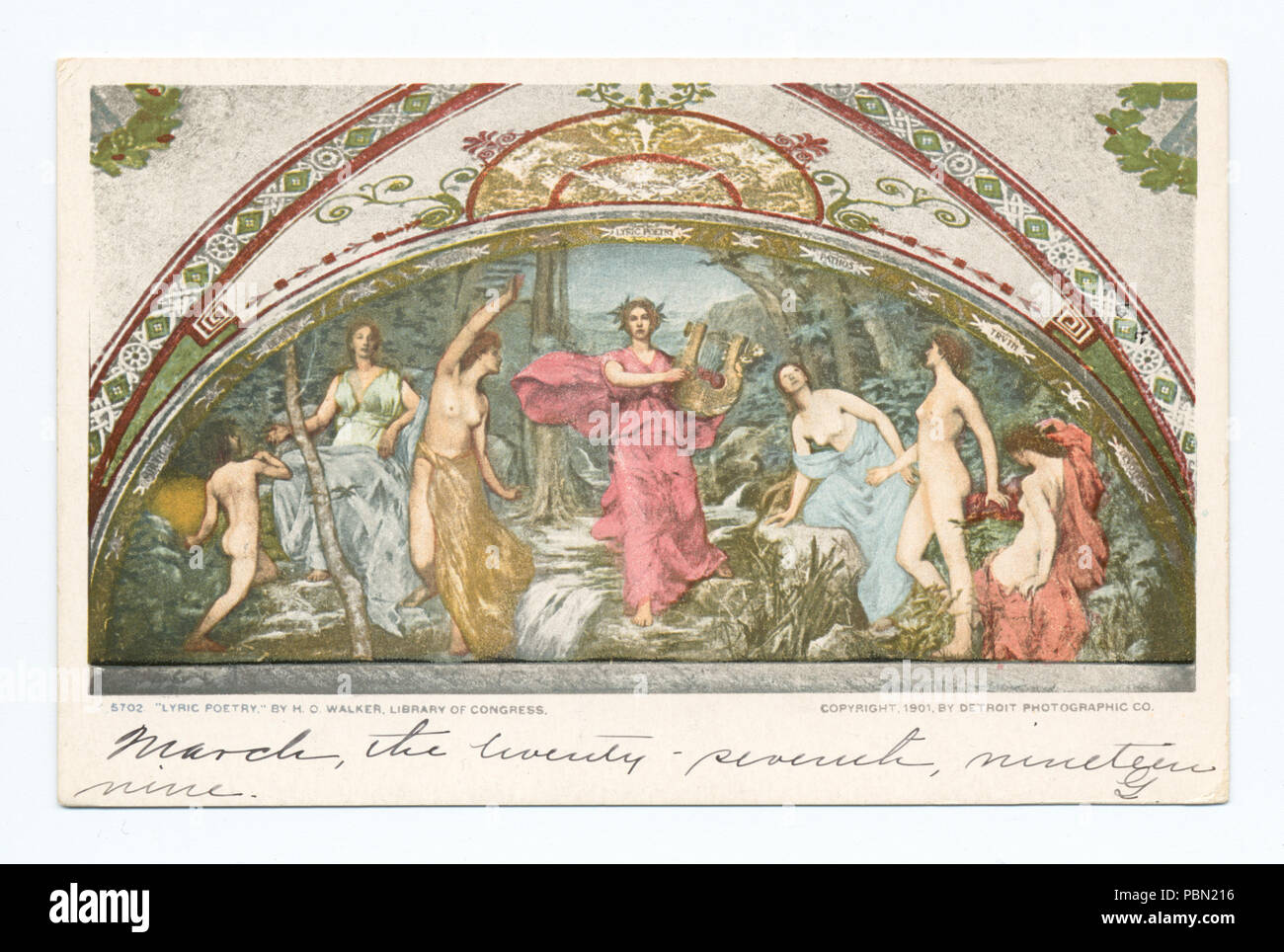 975 poesia lirica, murale, la Biblioteca del Congresso di Washington, D. C (NYPL b12647398-62370) Foto Stock