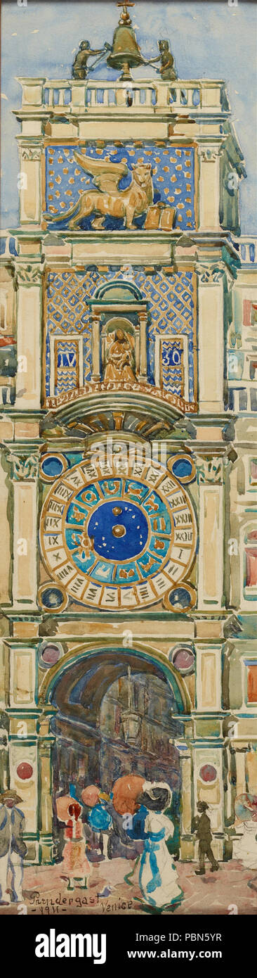 1006 Maurice Prendergast Brasile - Clock Tower, Piazza San Marco, Venezia - Foto Stock