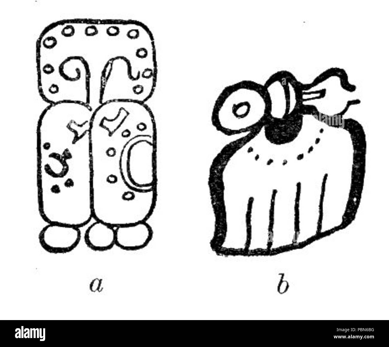 1009 geroglifici Maya Fig 22 Foto Stock