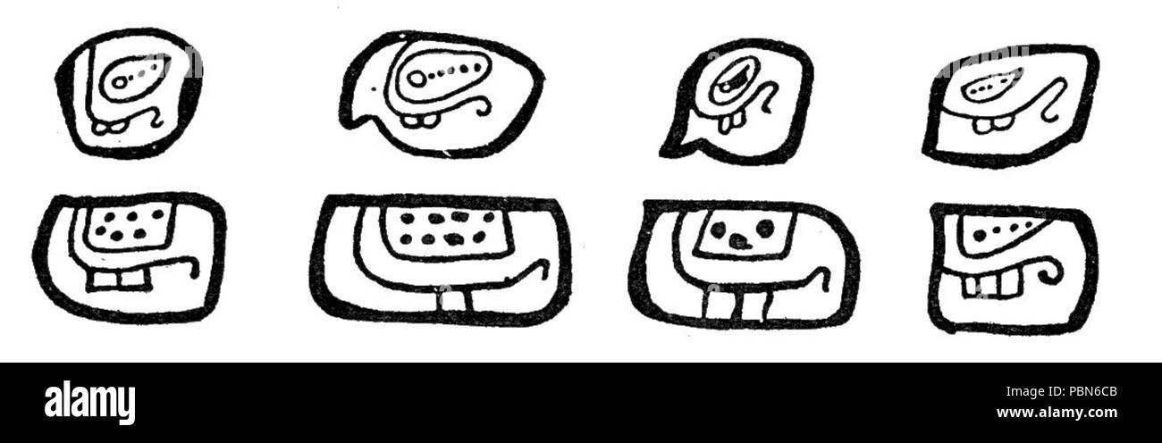 1009 geroglifici Maya Fig 45 Foto Stock