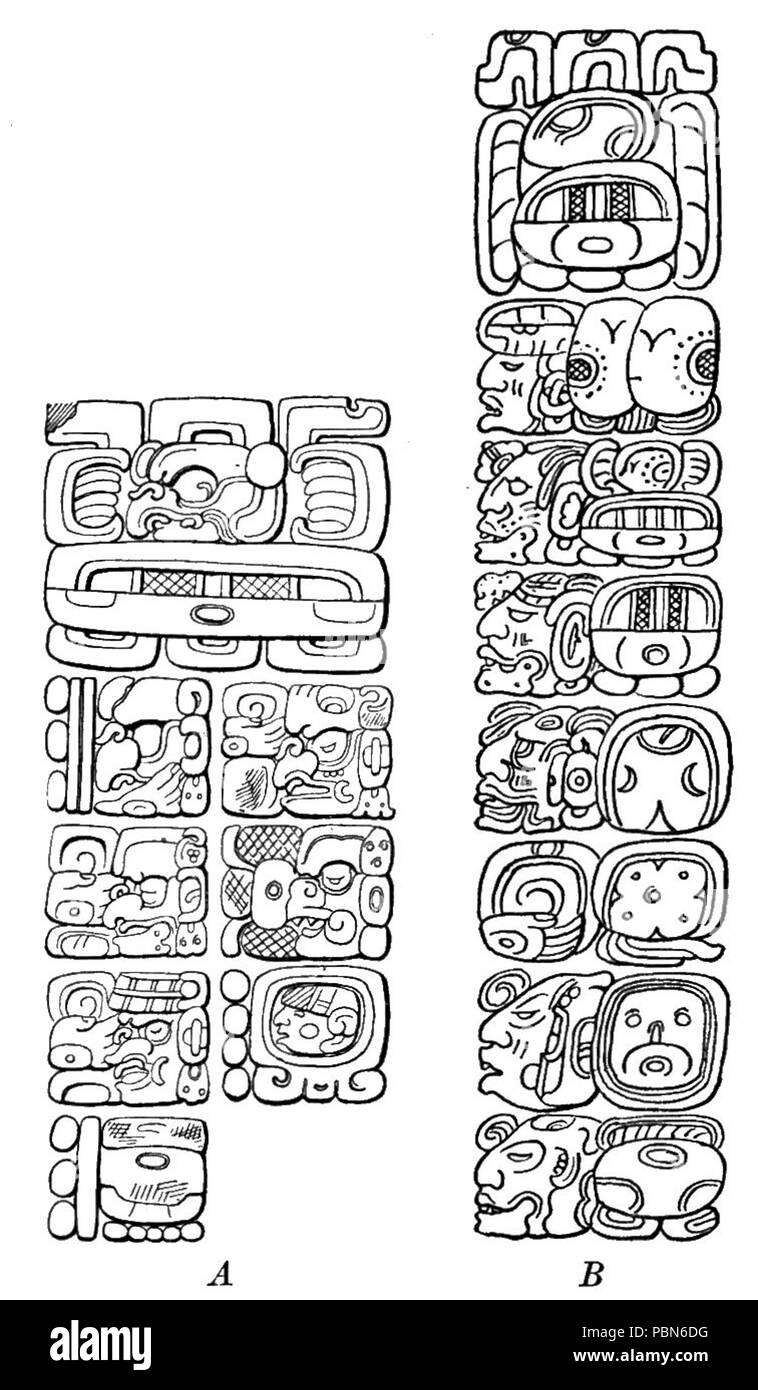 1009 geroglifici Maya Fig 77 Foto Stock