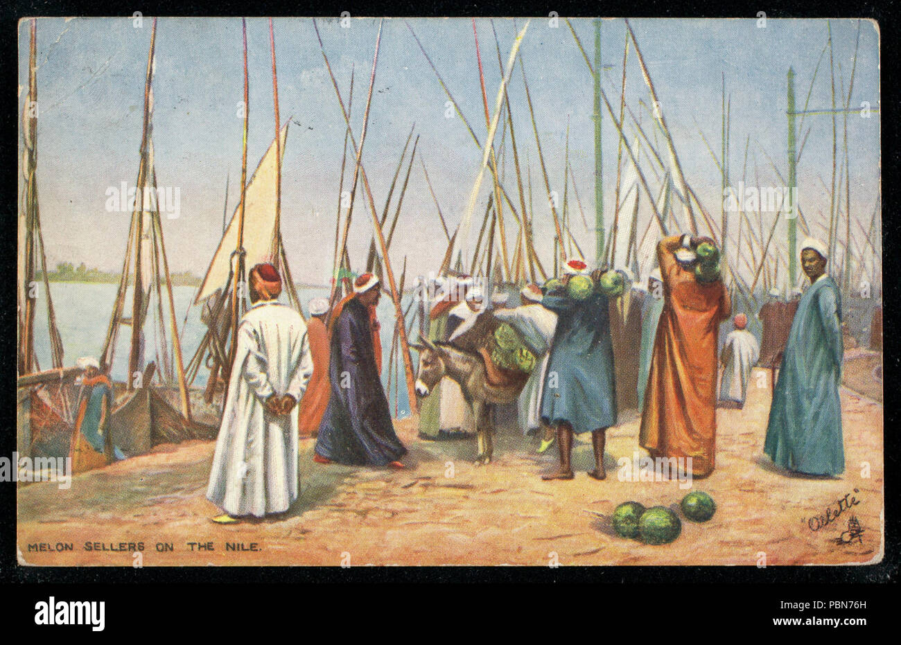 1013 venditori di melone sul Nilo (BNI 441090) Foto Stock
