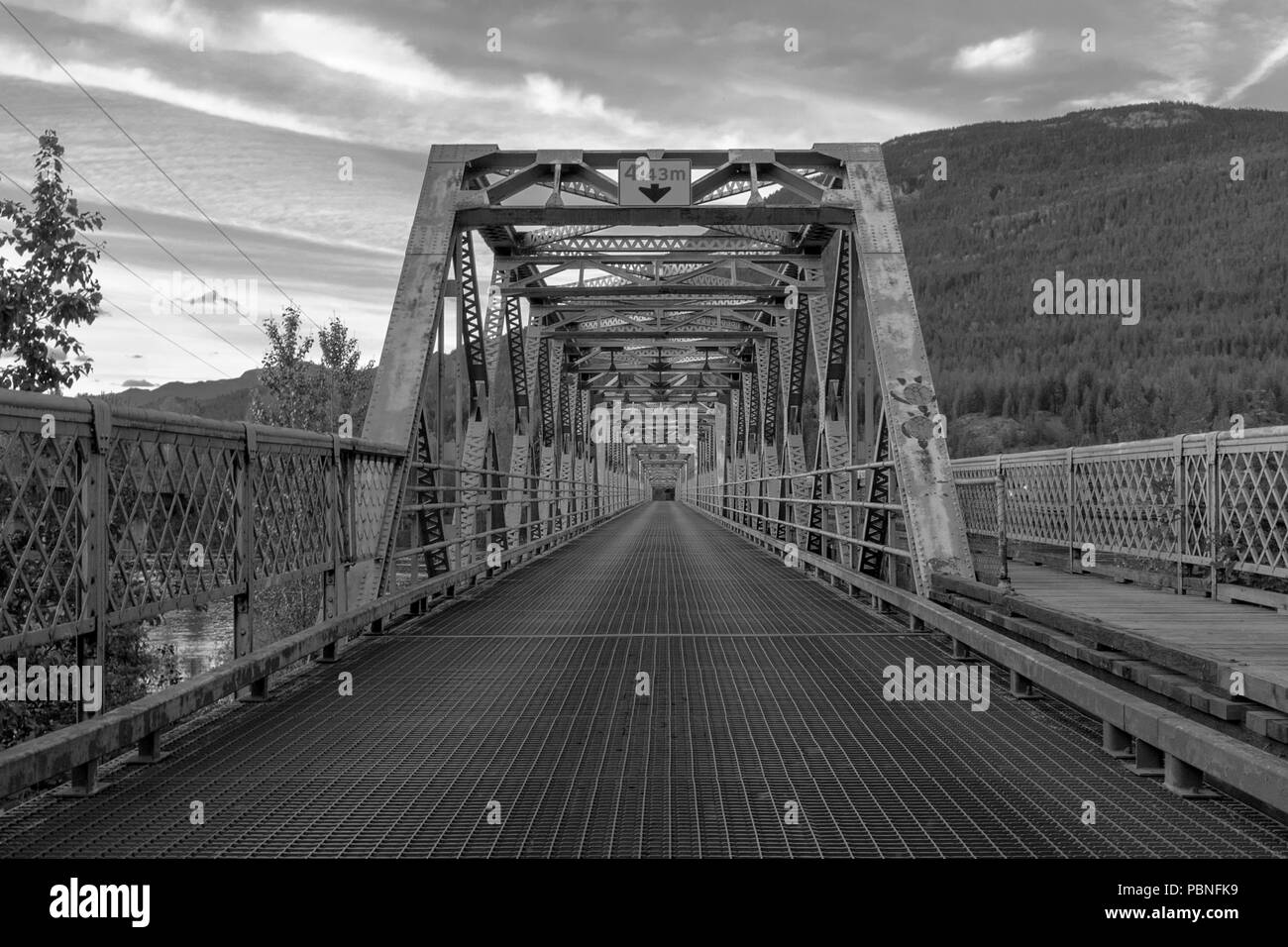 Il grande Eddy Bridge andando in Revelstoke British Columbia, Canada Foto Stock
