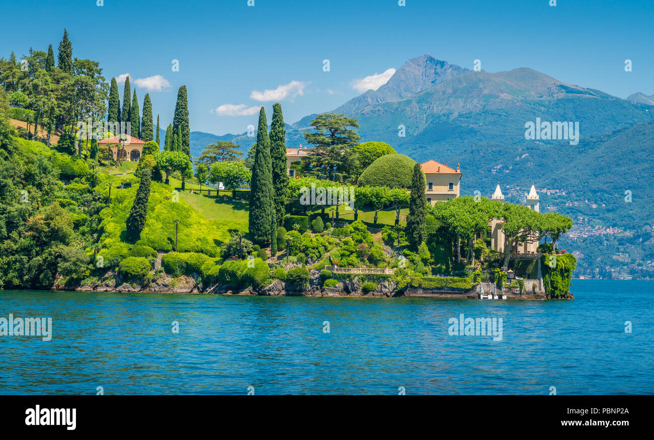 Villa del Balbianello, famosa villa nel comune di Lenno, affacciato sul lago di Como. Lombardia, Italia. Foto Stock