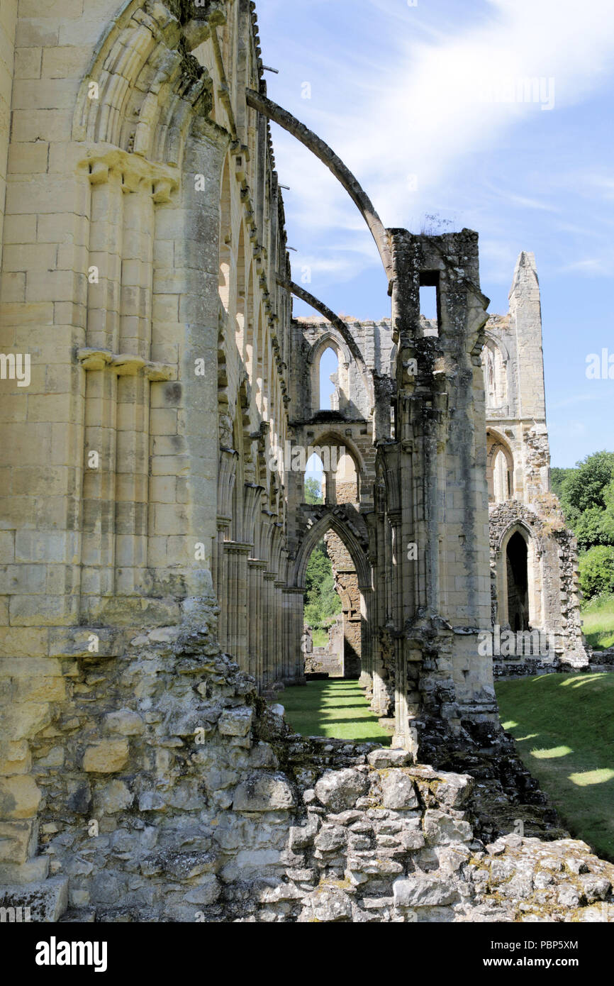 Rievaulx Abbey, North Yorkshire Foto Stock