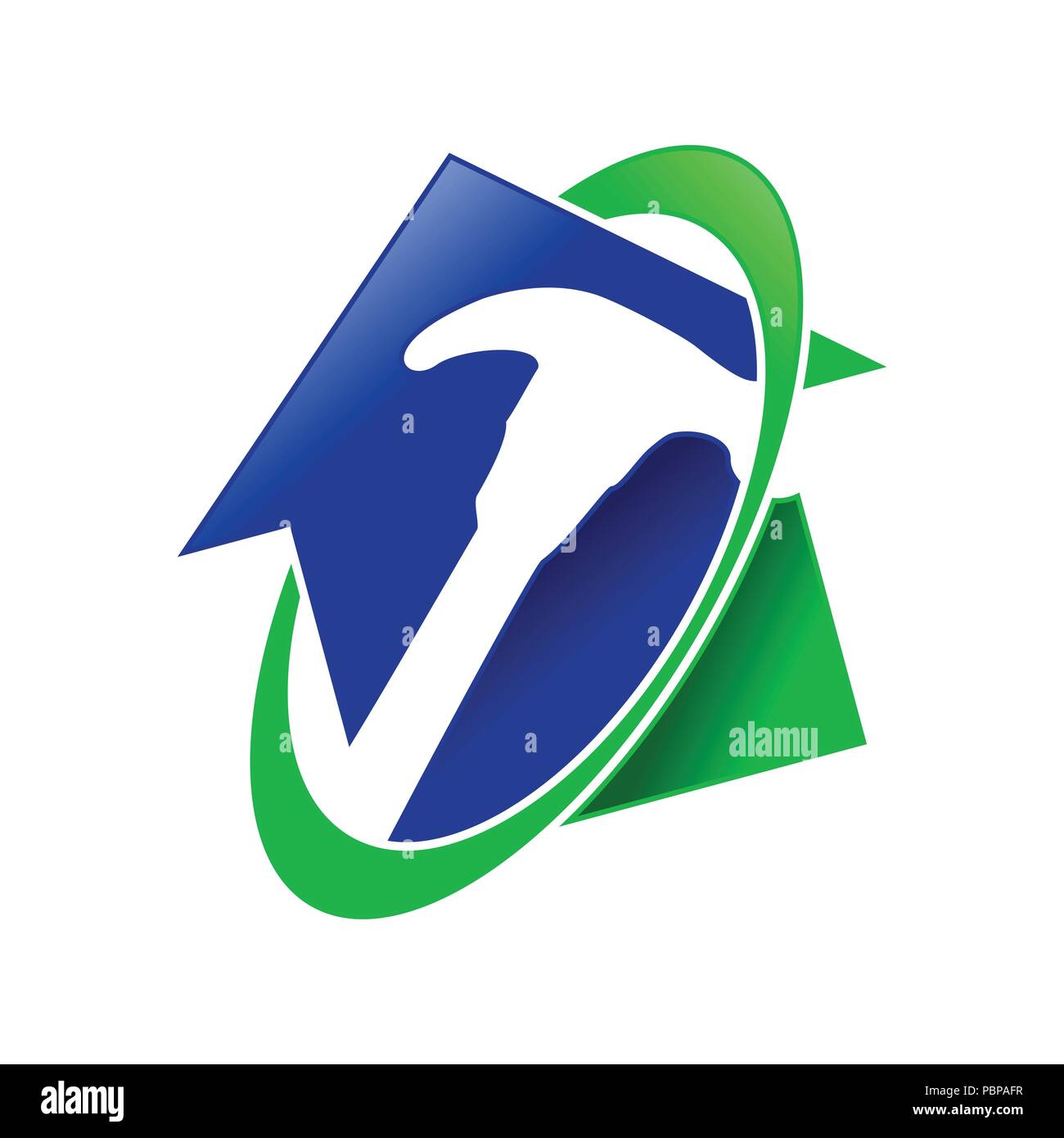 Home Servizio di Restauro simbolo vettore Logo grafico del modello di progettazione Illustrazione Vettoriale