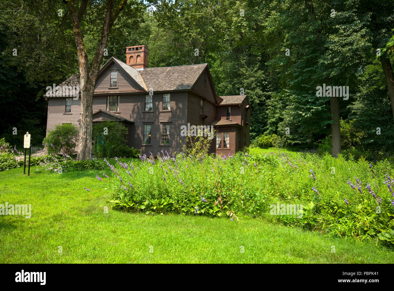 Orchard House, dove Louisa May Alcott visse dal 1858 fino al 1877 e ha scritto il suo romanzo "Piccole Donne", concordia, Middlesex County, Massachusett, STATI UNITI D'AMERICA Foto Stock