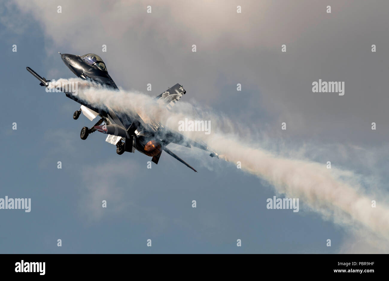 F-16A Fighting Falcon, 'Vador' buio Falcon, 2 PARAFANGO, belga componente dell'aria, Foto Stock