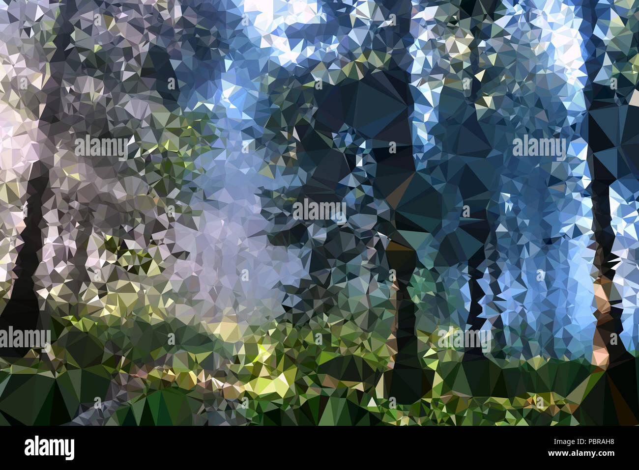 Alta risoluzione immagine basato su triangoli colorati Foto Stock