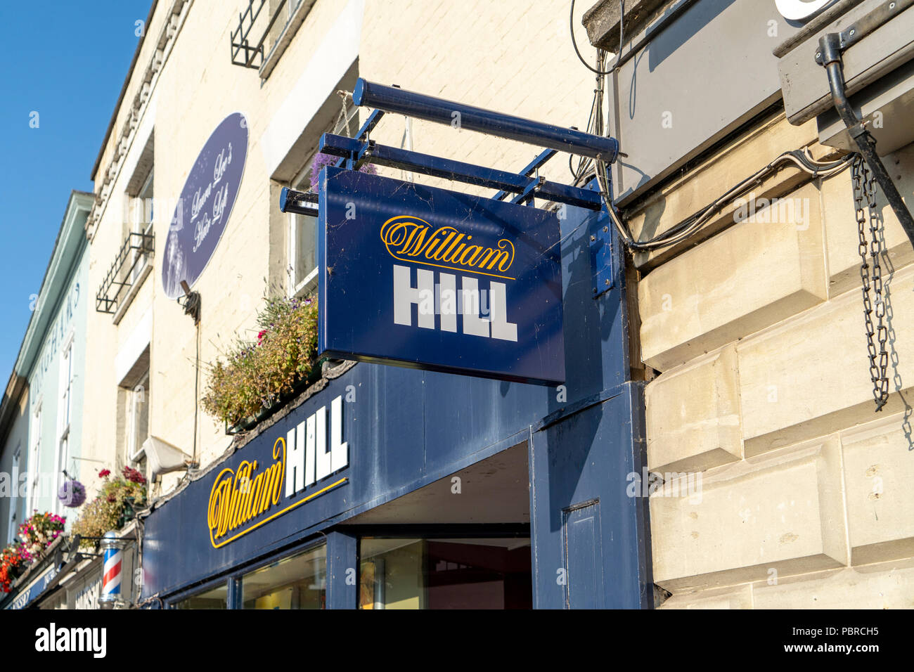 William Hill Scommesse nome del negozio e il logo Foto Stock