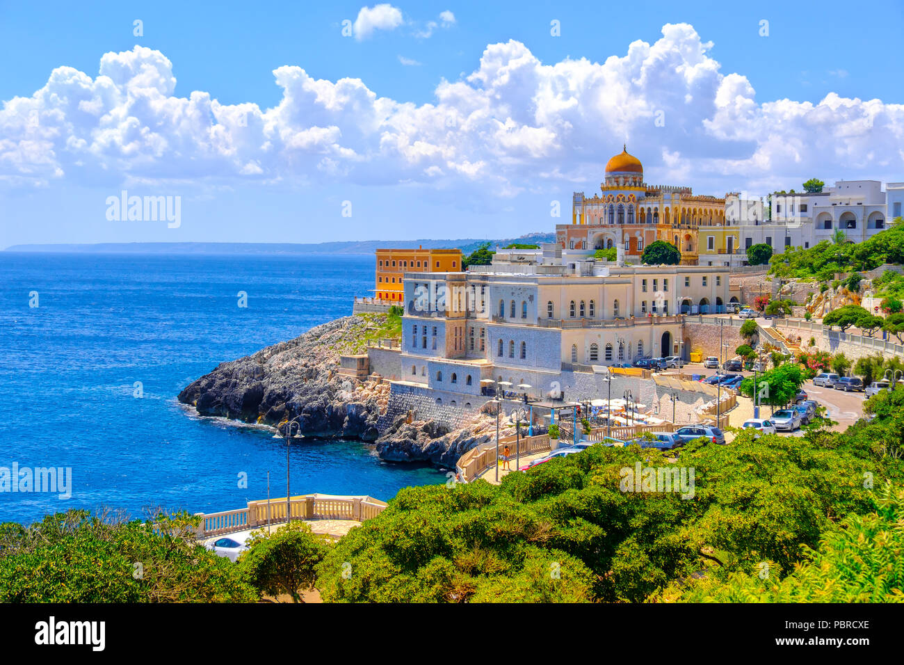 Santa Cesarea Terme Salento regione Puglia Lecce sud italia Foto Stock
