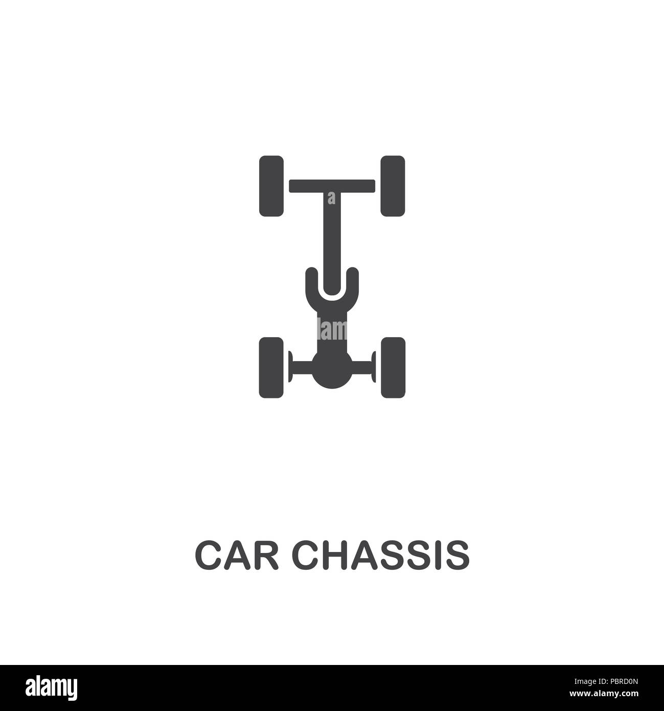 Telaio auto icona creativi. Elemento di semplice illustrazione. Autotelai concept design di simbolo da parti di macchina di raccolta. Può essere utilizzata per il web, mobile, web Foto Stock