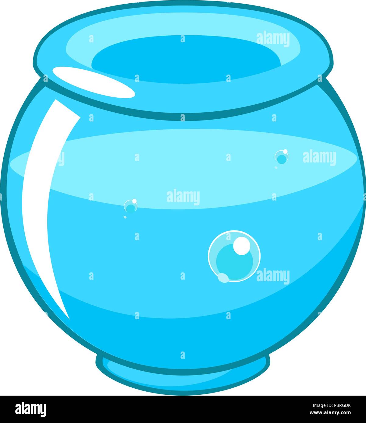 Vettore di Cartoon round acquario vuoto Illustrazione Vettoriale