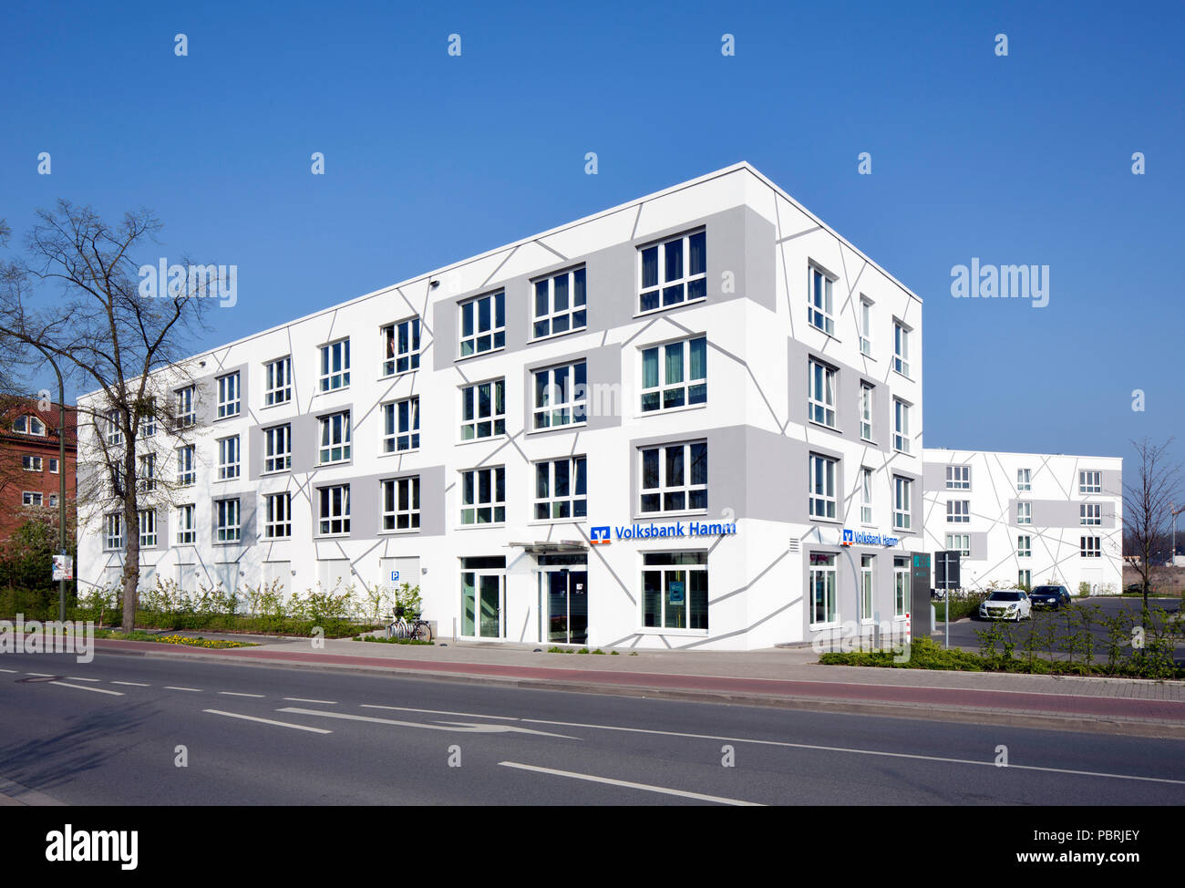 Case dello Studente Campus che vivono nella scienza trimestre Sci:Q, Hamm-Lippstadt università di scienze applicate, Hamm, la zona della Ruhr Foto Stock