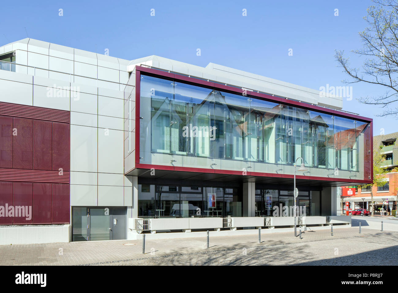 Ufficio principale della Sparkasse Paderborn-Detmold, Paderborn, East Westfalia, Nord Reno-Westfalia, Germania Foto Stock