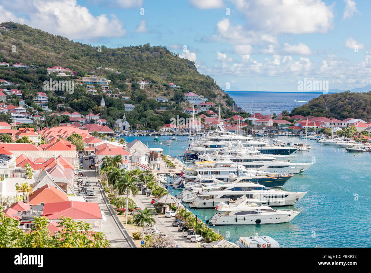 Gustavia porto di St Barts Island Foto Stock