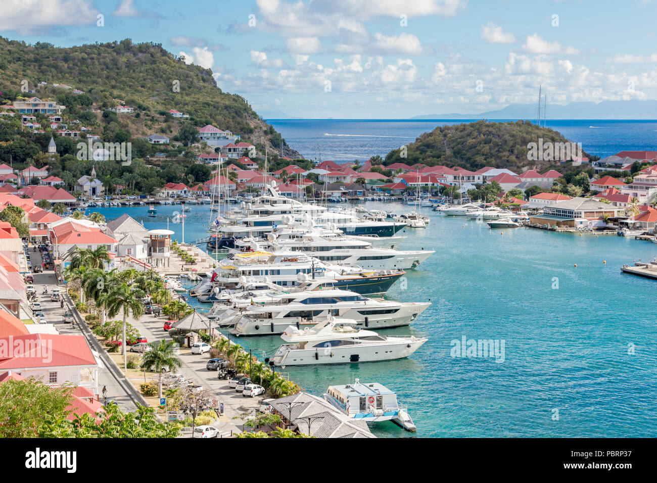 Gustavia porto di St Barts Island Foto Stock