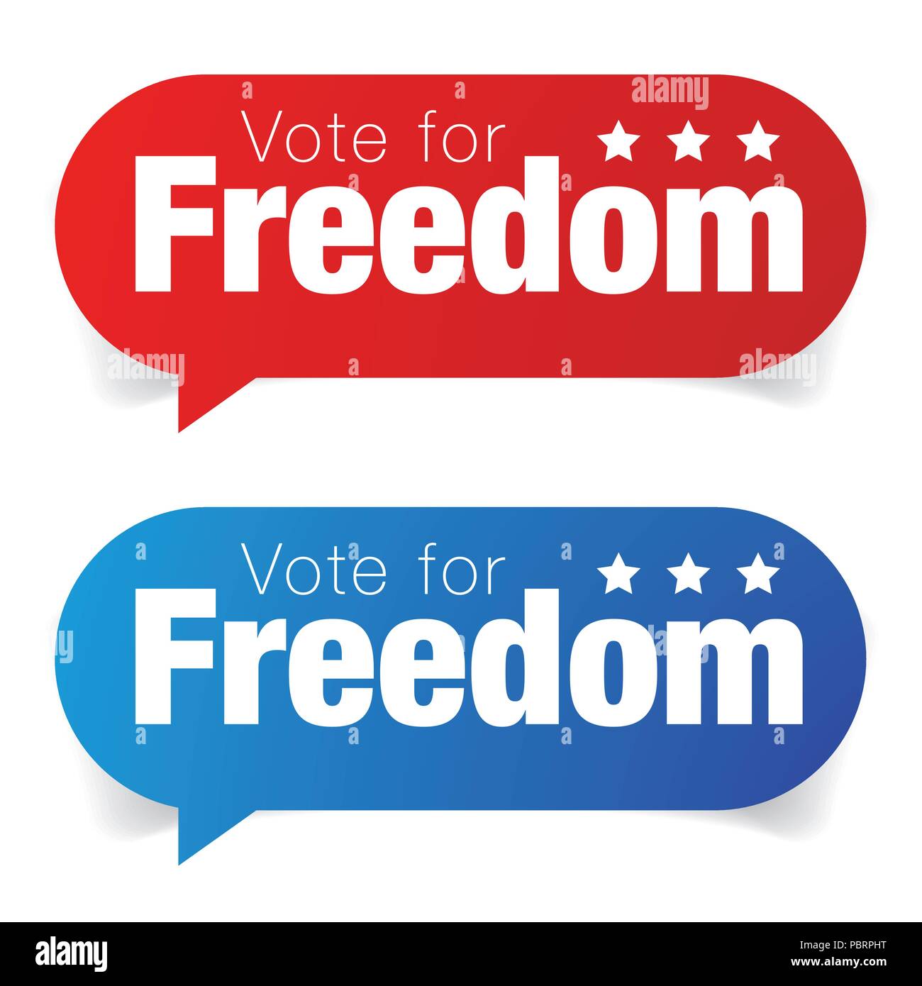 Votare per la libertà etichetta Illustrazione Vettoriale