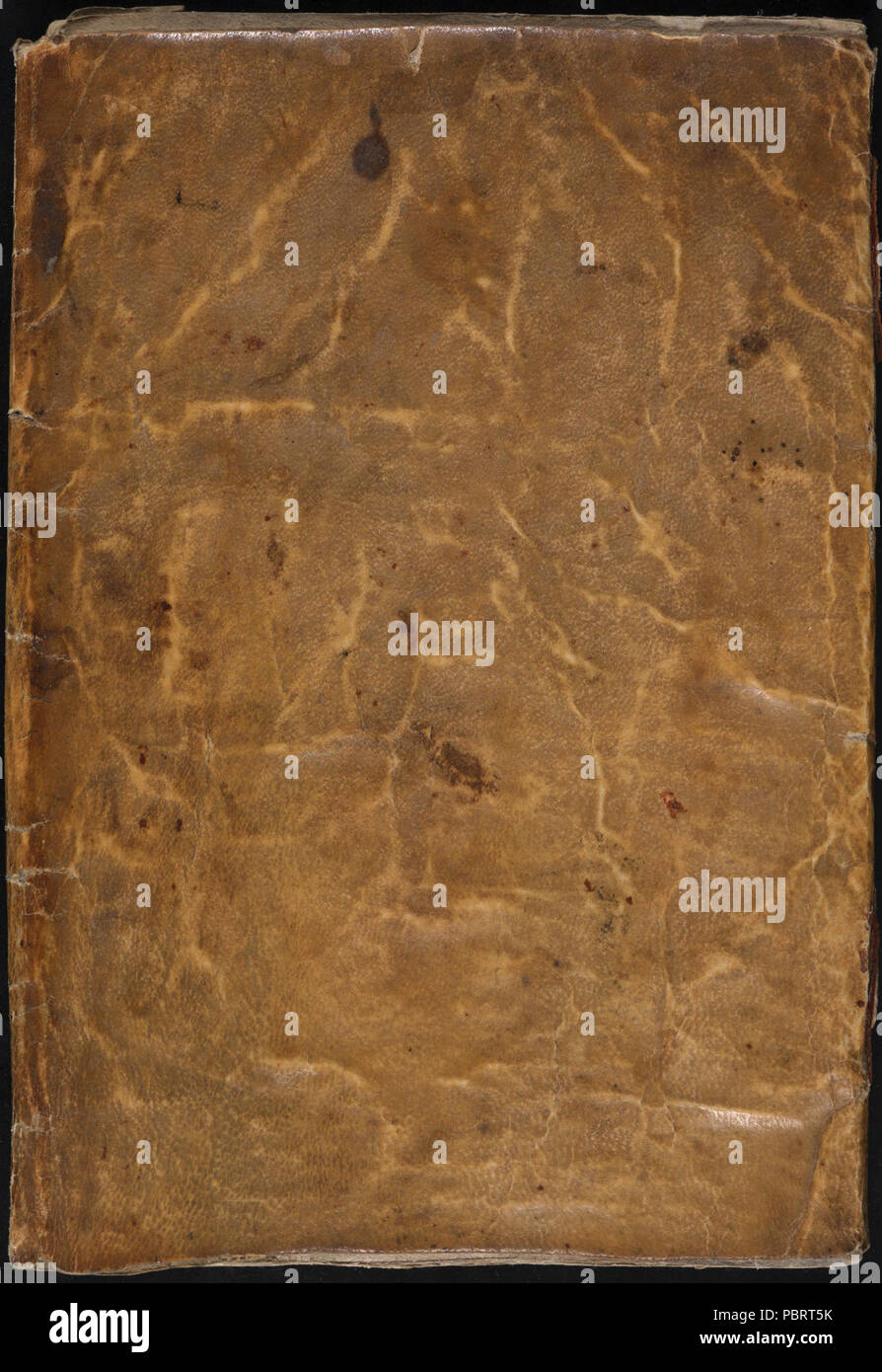 Achterkant van slappe perkamenten omslag uit ca. 1500 - Retro della pergamena limp vincolante da ca. 1500 - Wapenboek Nassau-Vianden - KB 1900 A 016. Foto Stock