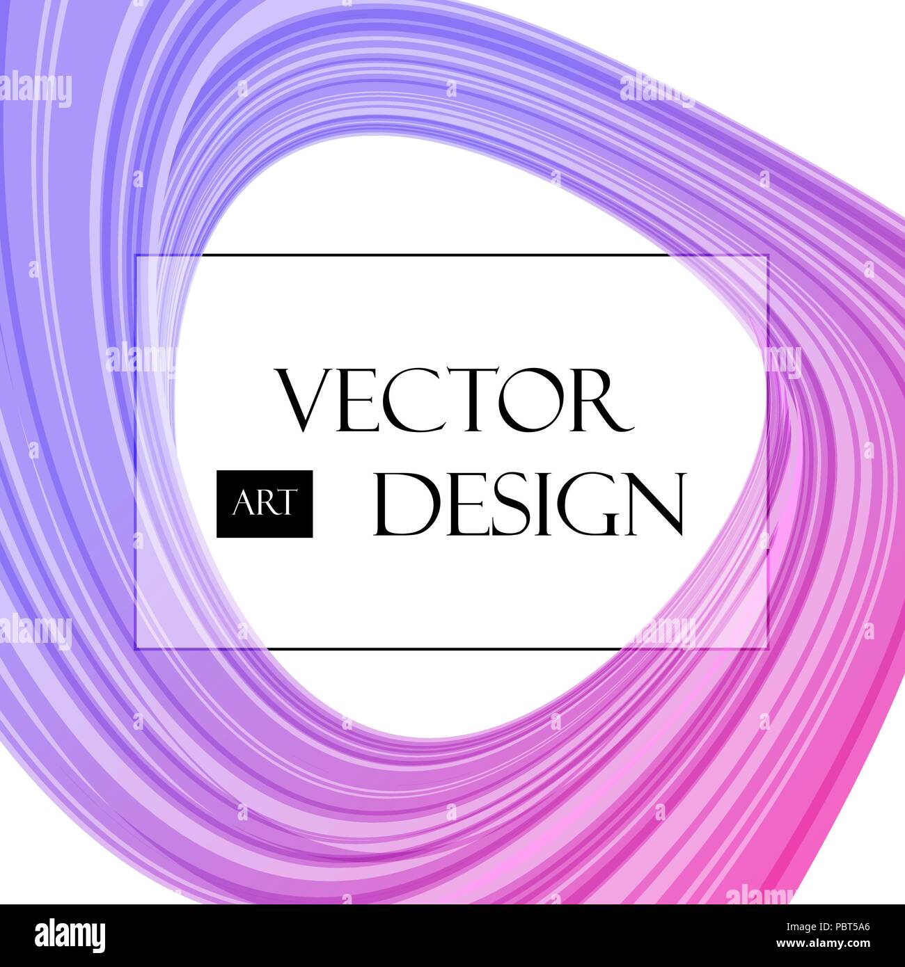 Viola astrazione di linee di vorticazione su bianco curvato rotondo sfondo Illustrazione Vettoriale